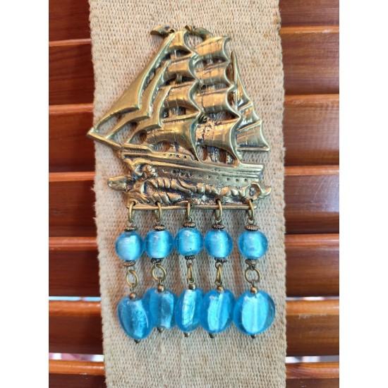 Handmade Collectible Charm – Authentic Horse Belt with Brass Elements for Good Luck and Protection