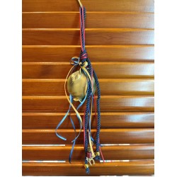 Handmade Charm – Brass Pomegranate 32x8 cm, Decorated with Glass and Brass Beads