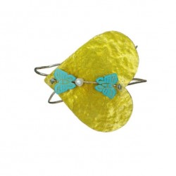 BRACELET WITH BRASS  & TURQUOISE STONES