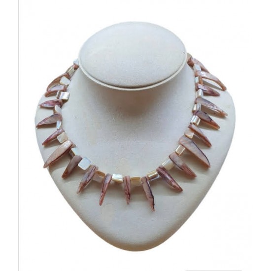 NECKLACE WITH SHELL BEADS 43CM