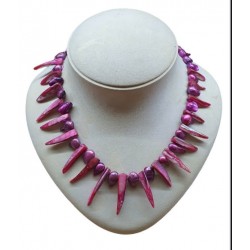 NECKLACE WITH SHELL BEADS 43CM