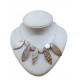 NECKLACE WITH  REAL PERLS & SHELL BEADS 45CM