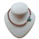 SILVER 925 NECKLACE WITH GOLDSAND STONES,REAL PERLS AND TURQUOISE 43CM+