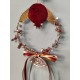Handmade Lucky Charm – Wreath with Brass Pomegranate
