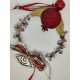 Handmade Lucky Charm – Wreath with Brass Pomegranate