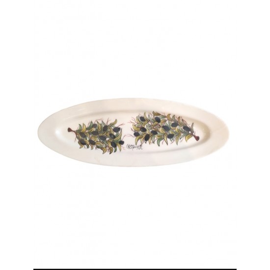 Handmade Oval Ceramic Plate – A Unique Greek Creation