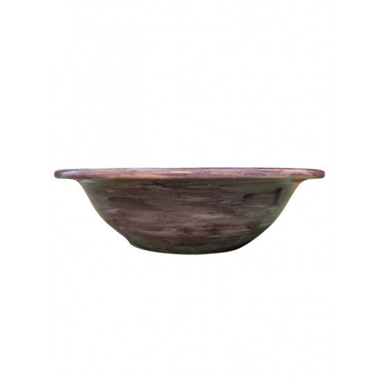 Handmade Ceramic Salad Bowl with Sunflowers Design – 28x7.5 cm