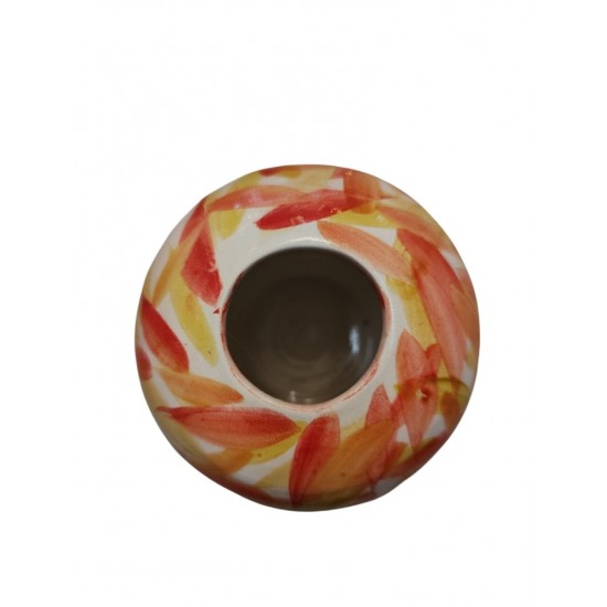 Hand-Painted Round Ceramic Vase