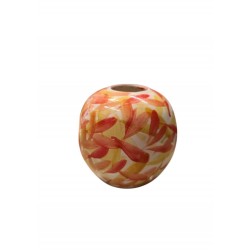 Hand-Painted Round Ceramic Vase