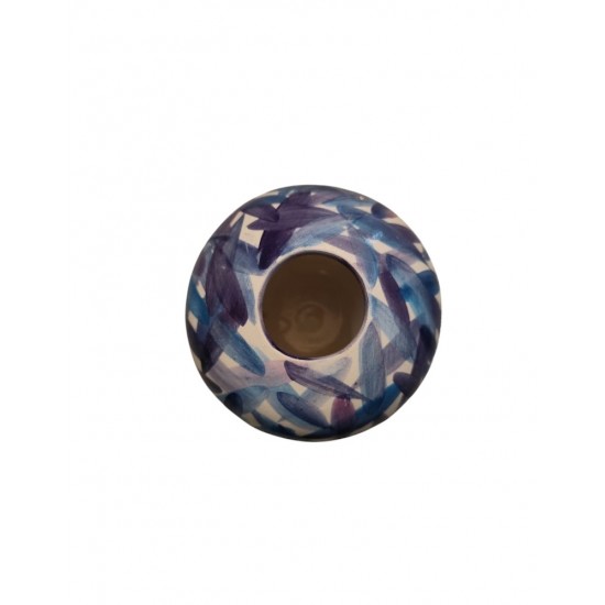 Hand-Painted Round Ceramic Vase