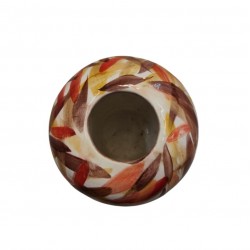 Hand-Painted Round Ceramic Vase