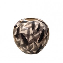 Hand-Painted Round Ceramic Vase