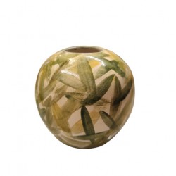 Hand-Painted Round Ceramic Vase