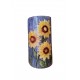 Hand-Painted Vase with Sunflower Design
