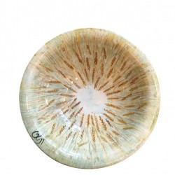 Handmade Ceramic Salad Bowl with Ears of corn Design – 28x7.5 cm