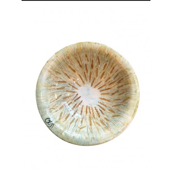 Handmade Ceramic Salad Bowl with Ears of corn Design – 28x7.5 cm