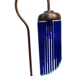 Tabletop Bronze Lamp with Crystals – A Handmade Work of Art