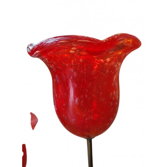 Tabletop Bronze Candle Holder with Blown Glass – A Handmade Work of Art