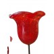 Tabletop Bronze Candle Holder with Blown Glass – A Handmade Work of Art